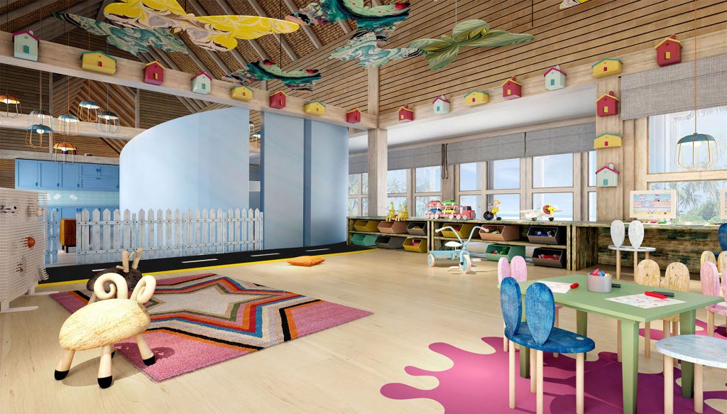 kids corner playground with colorful decorations 